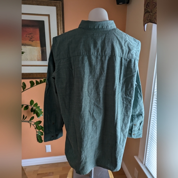 NEW L.L.Bean Women's Tops / Blouse Size 1X Plus Green 98% Cotton 2% Spandex - Picture 2 of 10
